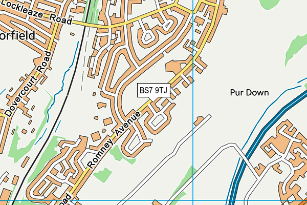 BS7 9TJ map - OS VectorMap District (Ordnance Survey)