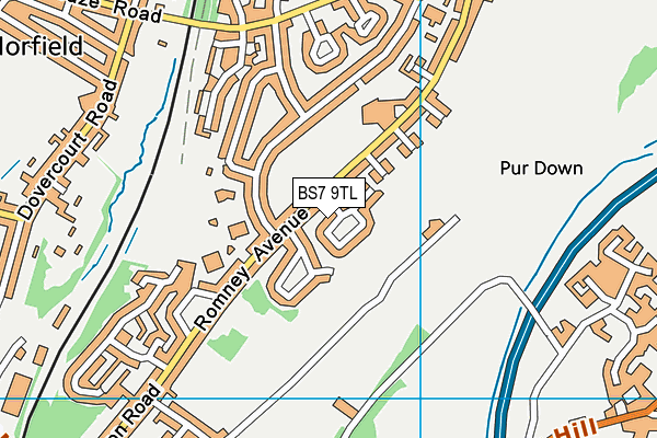 BS7 9TL map - OS VectorMap District (Ordnance Survey)