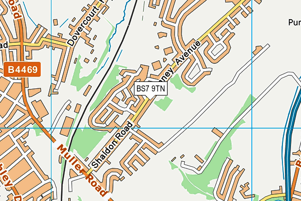 BS7 9TN map - OS VectorMap District (Ordnance Survey)
