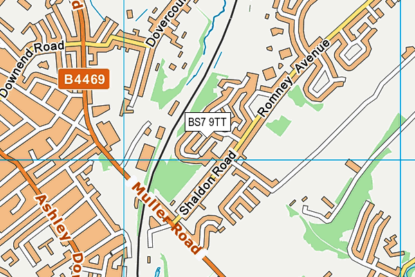 BS7 9TT map - OS VectorMap District (Ordnance Survey)