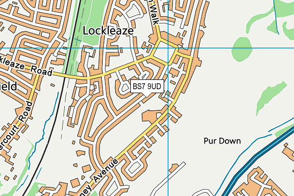 BS7 9UD map - OS VectorMap District (Ordnance Survey)