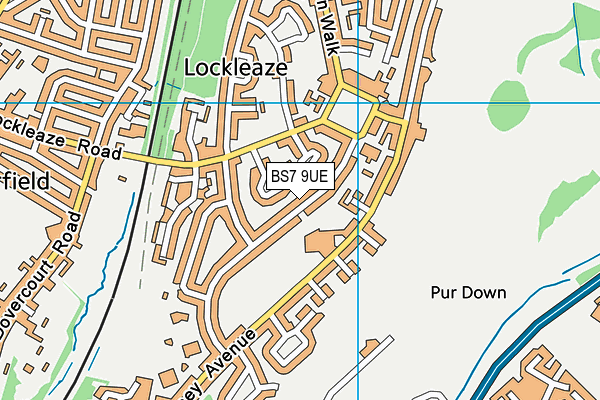 BS7 9UE map - OS VectorMap District (Ordnance Survey)