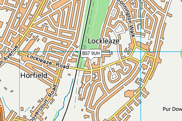BS7 9UH map - OS VectorMap District (Ordnance Survey)