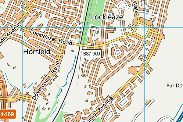 BS7 9UJ map - OS VectorMap District (Ordnance Survey)