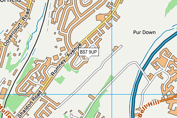 BS7 9UP map - OS VectorMap District (Ordnance Survey)