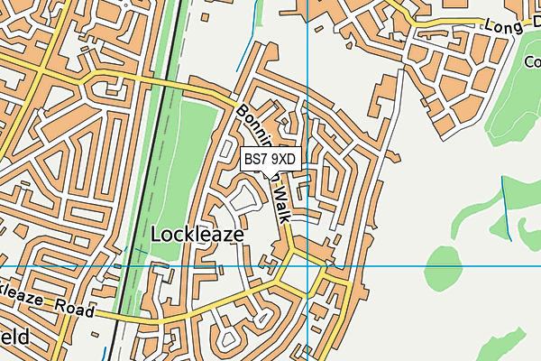 BS7 9XD map - OS VectorMap District (Ordnance Survey)