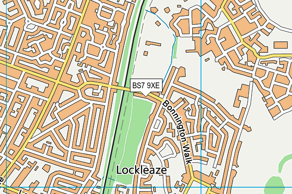 BS7 9XE map - OS VectorMap District (Ordnance Survey)