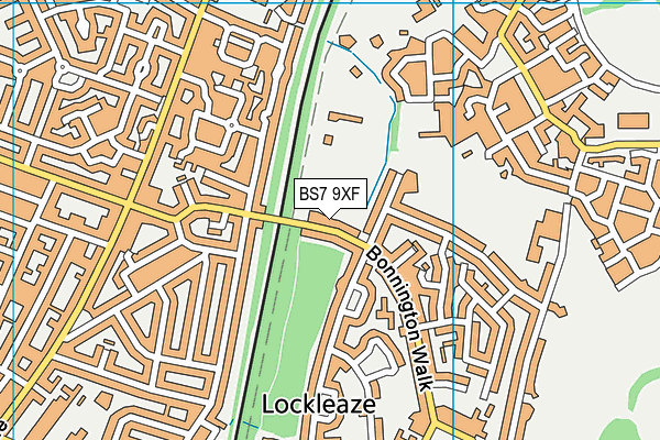 BS7 9XF map - OS VectorMap District (Ordnance Survey)