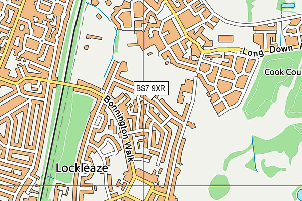 BS7 9XR map - OS VectorMap District (Ordnance Survey)