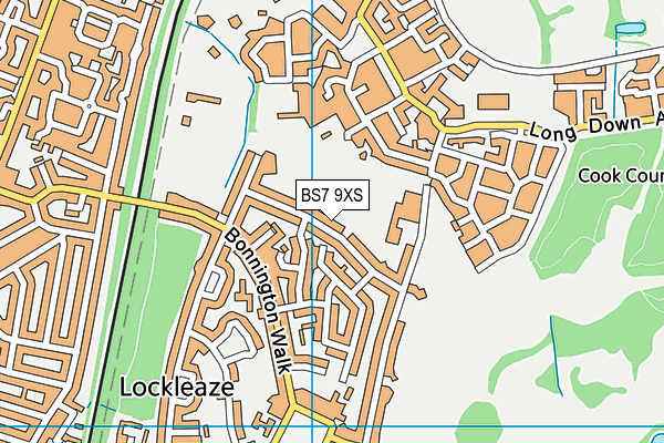 BS7 9XS map - OS VectorMap District (Ordnance Survey)