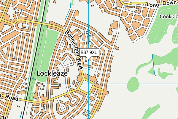 BS7 9XU map - OS VectorMap District (Ordnance Survey)