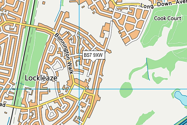 BS7 9XW map - OS VectorMap District (Ordnance Survey)