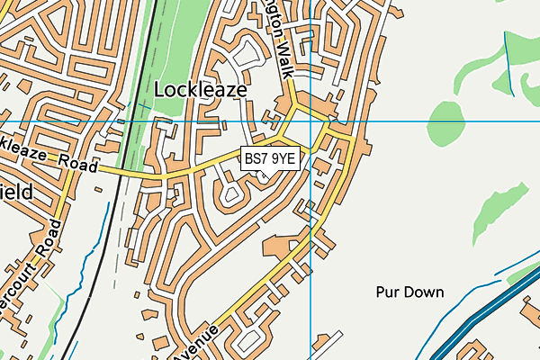 BS7 9YE map - OS VectorMap District (Ordnance Survey)