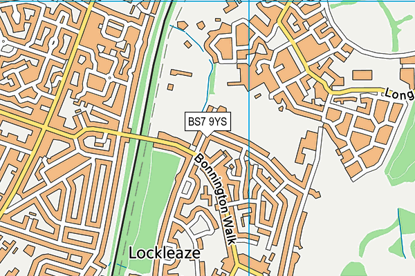 BS7 9YS map - OS VectorMap District (Ordnance Survey)