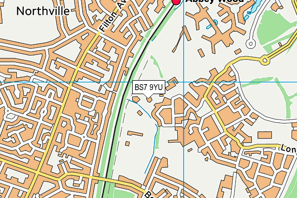 Ashley Down Old Boys Rfc map (BS7 9YU) - OS VectorMap District (Ordnance Survey)