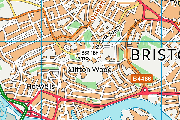 BS8 1BH map - OS VectorMap District (Ordnance Survey)