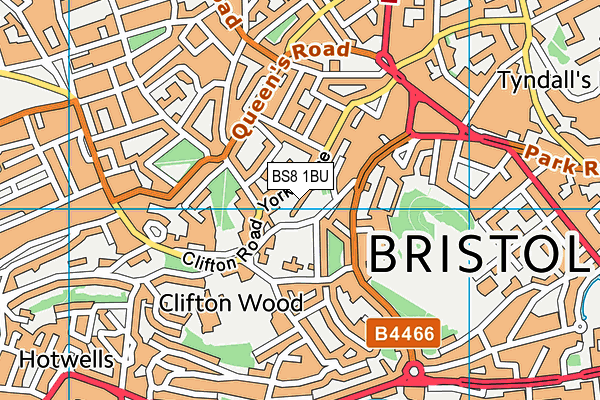 BS8 1BU map - OS VectorMap District (Ordnance Survey)