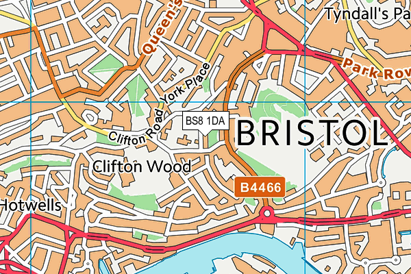 BS8 1DA map - OS VectorMap District (Ordnance Survey)