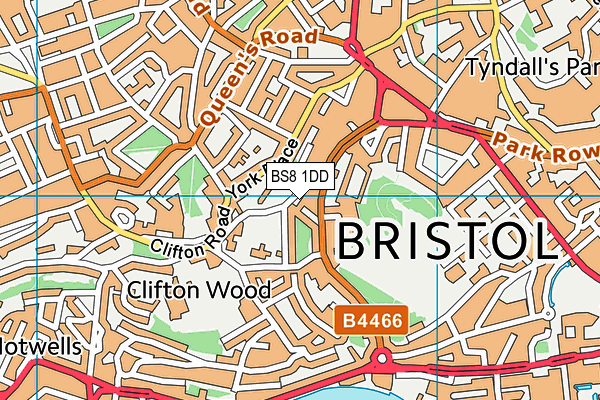 BS8 1DD map - OS VectorMap District (Ordnance Survey)