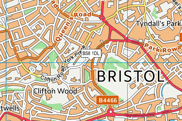 BS8 1DL map - OS VectorMap District (Ordnance Survey)