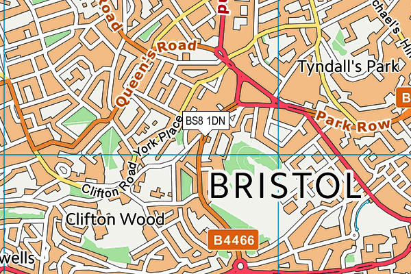BS8 1DN map - OS VectorMap District (Ordnance Survey)