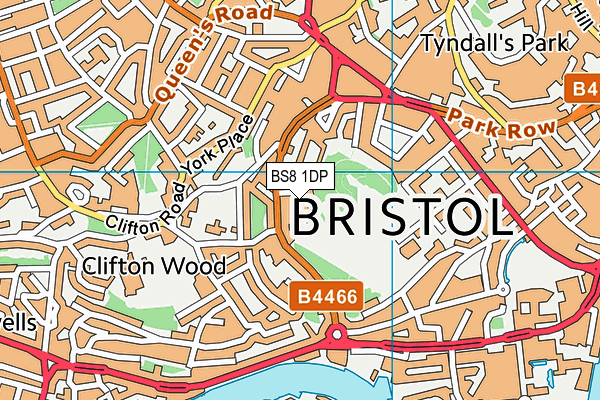 BS8 1DP map - OS VectorMap District (Ordnance Survey)