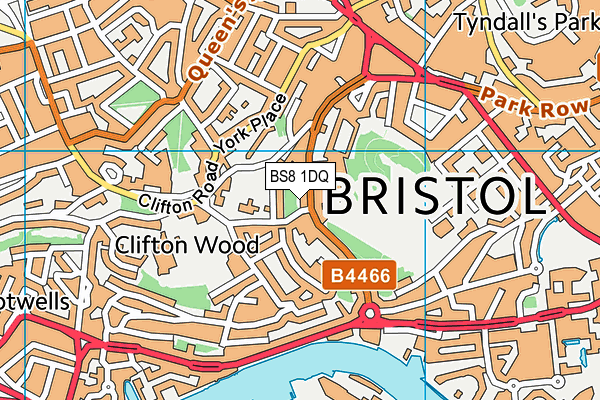 BS8 1DQ map - OS VectorMap District (Ordnance Survey)
