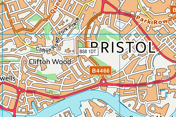 BS8 1DT map - OS VectorMap District (Ordnance Survey)