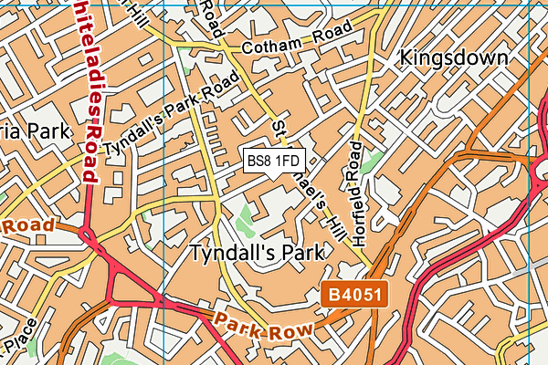 BS8 1FD map - OS VectorMap District (Ordnance Survey)