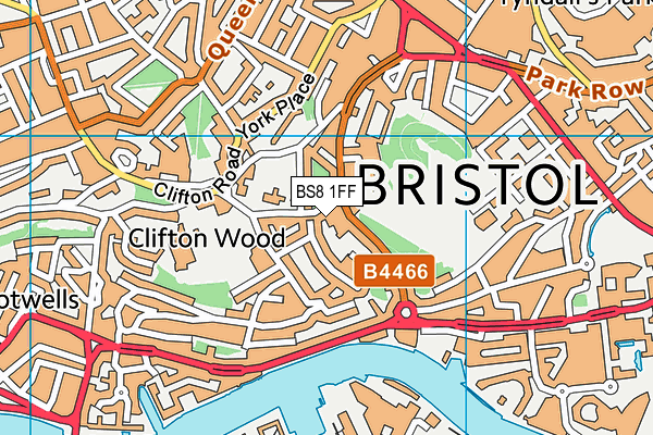 BS8 1FF map - OS VectorMap District (Ordnance Survey)