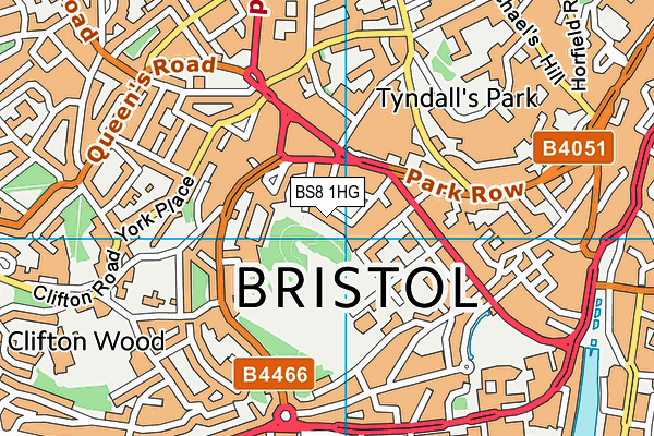 BS8 1HG map - OS VectorMap District (Ordnance Survey)