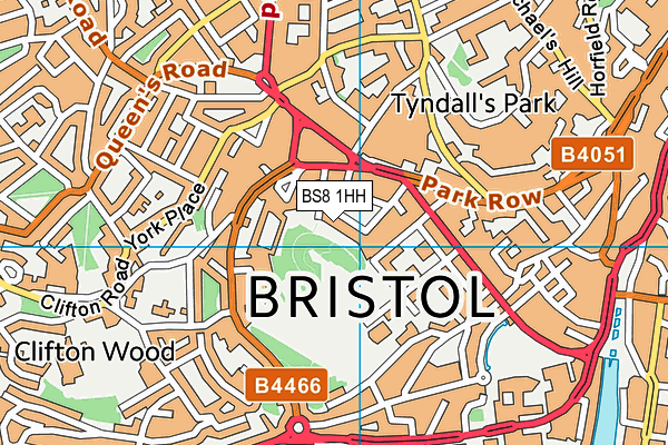 BS8 1HH map - OS VectorMap District (Ordnance Survey)