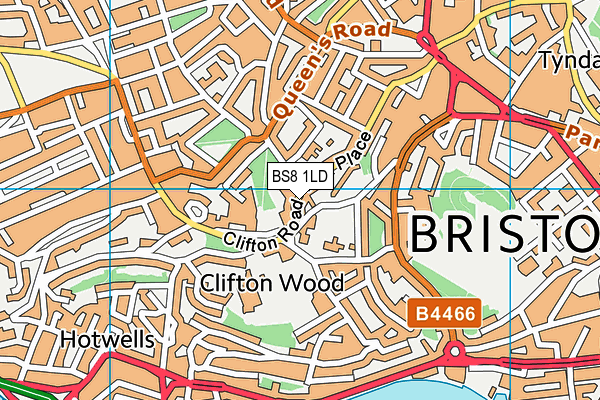 BS8 1LD map - OS VectorMap District (Ordnance Survey)