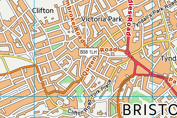 BS8 1LH map - OS VectorMap District (Ordnance Survey)