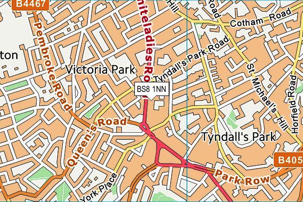 BS8 1NN map - OS VectorMap District (Ordnance Survey)