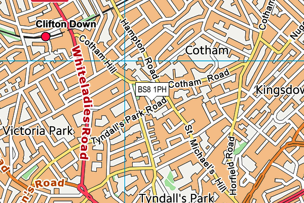 BS8 1PH map - OS VectorMap District (Ordnance Survey)