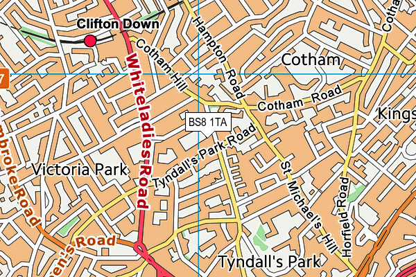 Map of 4, WOODLAND ROAD, CLIFTON, MANAGEMENT, LIMITED at district scale