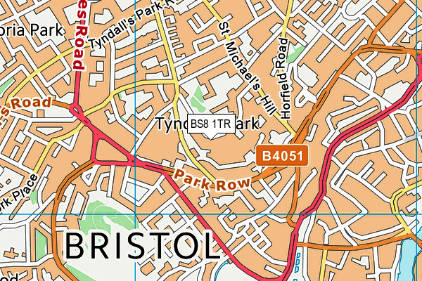 BS8 1TR map - OS VectorMap District (Ordnance Survey)