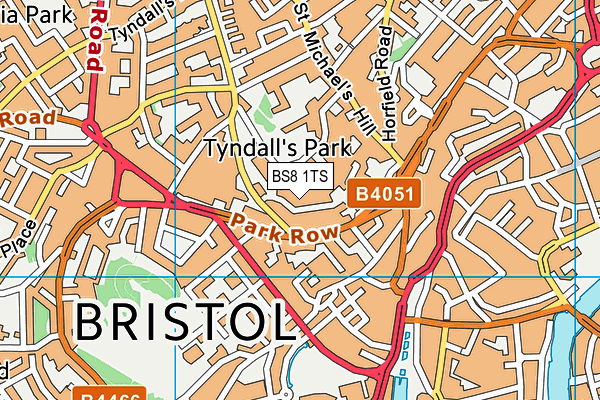 BS8 1TS map - OS VectorMap District (Ordnance Survey)