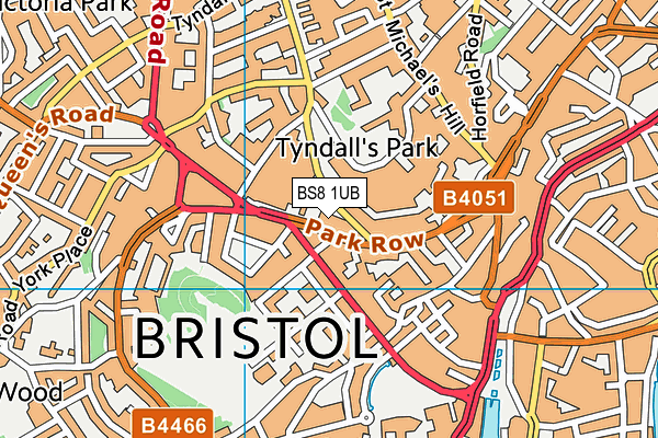 BS8 1UB map - OS VectorMap District (Ordnance Survey)