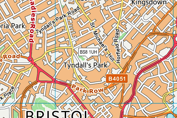 BS8 1UH map - OS VectorMap District (Ordnance Survey)