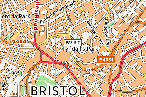 BS8 1UT map - OS VectorMap District (Ordnance Survey)