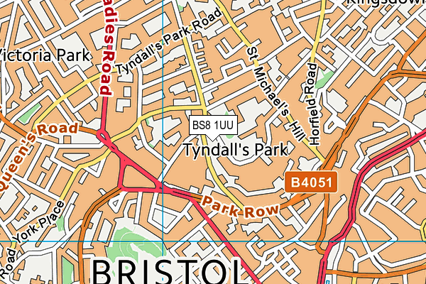 BS8 1UU map - OS VectorMap District (Ordnance Survey)