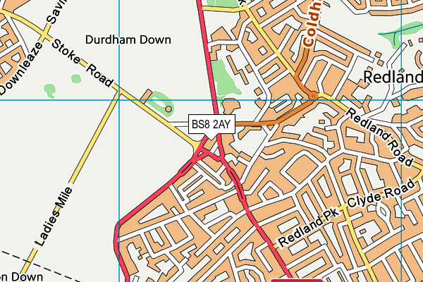 BS8 2AY map - OS VectorMap District (Ordnance Survey)