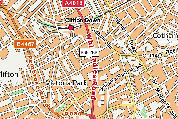 BS8 2BB map - OS VectorMap District (Ordnance Survey)