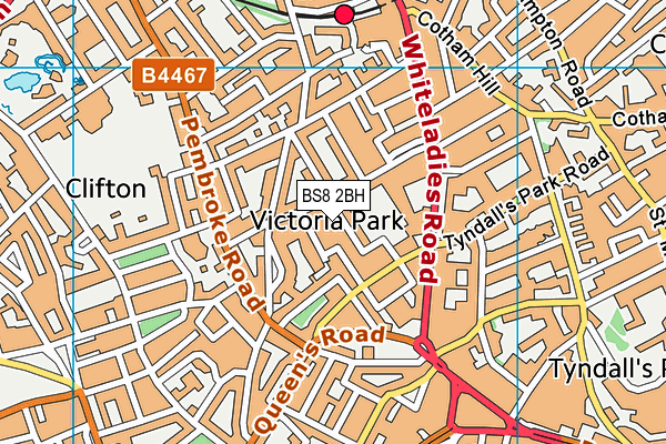 BS8 2BH map - OS VectorMap District (Ordnance Survey)