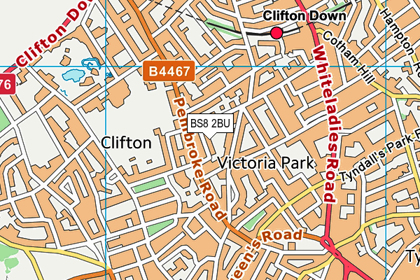 BS8 2BU map - OS VectorMap District (Ordnance Survey)