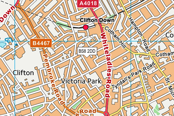 BS8 2DD map - OS VectorMap District (Ordnance Survey)