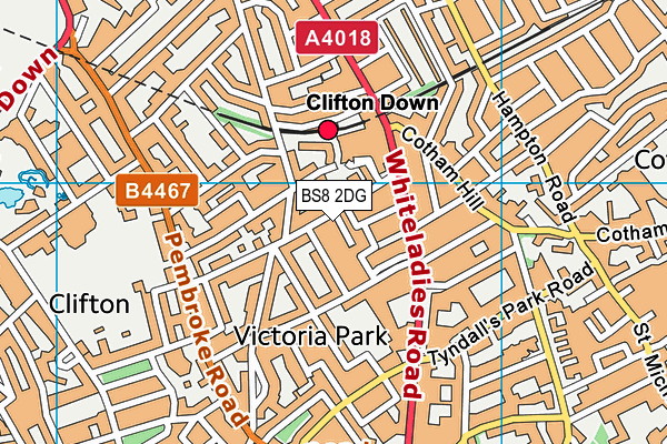 BS8 2DG map - OS VectorMap District (Ordnance Survey)