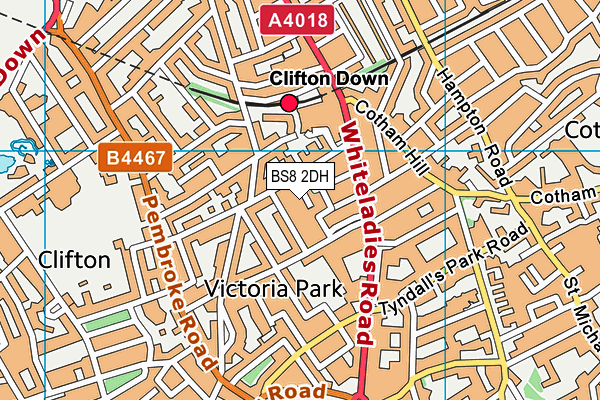 BS8 2DH map - OS VectorMap District (Ordnance Survey)